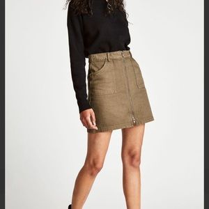 Jack Wills | Green Zip Skirt